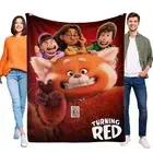Turning Red Flannel Blanket Soft Bed Sofa Couch Throw Birthday Gift for Kids