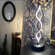 Fin Bright Accent Led Lamp Table Bedside Lamp 3 Color Lights Dimming Art Decor Vibe