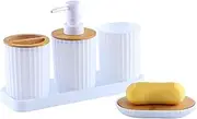 Bathroom wash Set, Bathroom Storage Utensils, Teeth Brushing Cup Supplies, Hotel Tray Set, Five-Piece Set