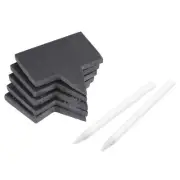 Plant Labels with Pen, 10Pcs Slate Square Shape Marker Tags for Outdoor Garden