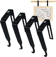 Door Hanger Hook - Adjustable Hook Set, Strong Steel Hook Rack | Sturdy and Adjustable Door Mirror Hooks Partition Hanger, Convenient Storage Cubicle Hooks for Hanging Coats Bags Hats
