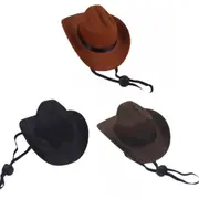 Adjustable Dog Hat Pet Puppy Cowboy Sun Cap Cosplay Party Show Hat Dog and Cat