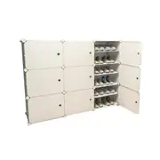 White Cube DIY Shoe Cabinet Rack Storage 3 Column 6 Row
