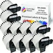 Cartridge Planet 10 Pack Compatible Tape Roll for Brother Label Printer, 62mm x 30.48m, White Paper Tape, 10 Labels