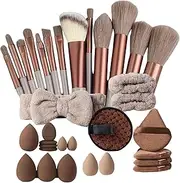 Professional Makeup Brushes - Basketball Foundation Blender Concealer Crenpe | Multifunctional Makeup Kit | Soft Professional Beauty Tools For Women And Girls Travel Accessories Co