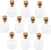 HAWILLOSCH 20pcs Cubic Shaped Glass Bottles with Cork Small DIY Wishing Jars for Home Decor Crafts and Potpourri Creative Projects