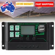 LCD Screen Solar Controller Battery Regulator Charge DC 12V/24V USB Regulator