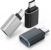 Leonids 3 Pack USB C to USB 3.0 Adapter for iPhone 16 15 Pro Max Plus, USB-C Male to USB-A 3.0 Female Adapter for iPad, MacBook Pro Air 2022/Samsung Notebook/Type C Phone/Laptop