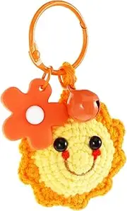 [LIFKOME] Knitted Pendant Jewelry Decoration Keychains Cell Phone Wallet Of The Lid Locket Key Ring Pendant Adorable Bag Pendant Creative Luggage Pendant Key Chain Pendant Yarn Yellow