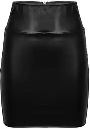 [WANFJ] Sexy Nightwear Women's Pencil Mini Skirt Club Wear Suit Package Hip Design Zipper Back Slim