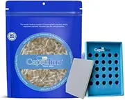 Capsuline DIY Bundle - Clear Size 000 Empty Gelatin Capsules 1000 Count Filling Gel Pill Caps with Capsu-TRAY manual capsule holding tray by Capsuline