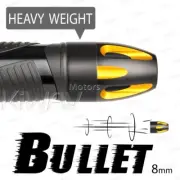 KiWAV Pair Gold bullet Aluminum Bar End weight with Black Base for Vespa