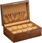 [ACLIC] Watch Case 10 Checkered Watch Storage Boxes Wooden Watch Holders High-end Jewelry Organizers with Locks Watch Display Box