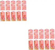 TEHAUX 2sets Japanese Style New Year Pockets Festive Wedding Cash Packets Board Material Unique Elegant Design Multi-Purpose Present Envelopes 20pcs*2