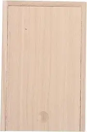 SUPVOX Wooden Fishing Bait Box - Small Fish Bait Containers Wood Portable Fish Tackle Organizer for Outdoor Lures Fishing Accessories