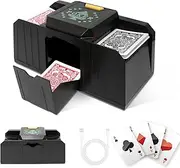 Automatic Card Shuffler 2 Deck, Auto-Sensing Electric Card Shuffler Machine with Low Noise Motor, Battery-Operated Electric UNO Card Shuffler for Uno Phase 10 Blackjack Texas Hold'em