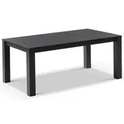 Santorini 1.8m Outdoor Rectangle Aluminium Dining Table with 6 Watego Malawi Style Wicker Chairs - Outdoor Aluminium Dining Settings