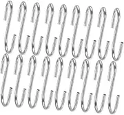 HEALEEP 100Pcs Heavy Duty Zinc Coated Iron S Hooks for Kitchen Utensils Clothes Bags Corrosion Resistant Hangers for Organizing Pots Pans and Accessories Over Door