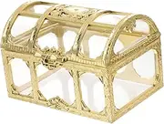 FOYTOKI Crystal Gem Treasure Chest Box Pirate Jewelry Storage Organizer Treasure Chest for Boys and Girls Adults