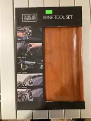 Think Tank 7 Piece Wine Tool Gift Set Corkscrew Opener Foil Cutter Pour Stop
