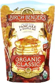Organic Pancake and Waffle Mix, Classic Recipe by Birch Benders, Whole Grain, No