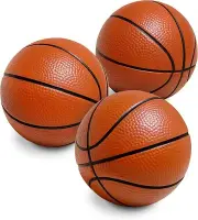 Soft Foam Mini Basketball - 3" Ball for Nerf Hoops & Indoor Play - Orange