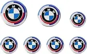 Compatible for BMW 50th Anniversary Edition Emblem Badge Set for E36 E46 E53 E90 E60 E93 E87 G01 G20 X3 X5 F30 F20(B-68mm 74 82mm)