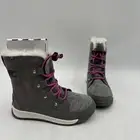 NWB SOREL Youth Whitney II Joan Lace Boots Quarry Bright Lavender Size 13