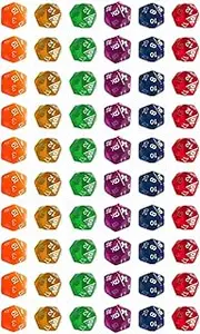ａ aternee 60x 20 Sided Dice D20 Polyhedral Dice for Table Game, Clear