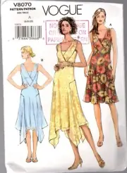 Vogue Pattern V8070 Ladies Dress Size 6 8 10