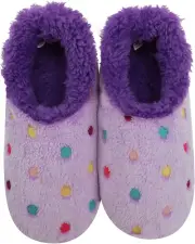 Slippers for Women | Lotsa Dots Colorful Cozy Sherpa Slipper Socks | Womens Hous