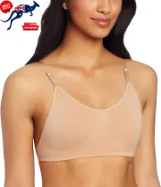 Women'S Seamless Clear Back Bra with Transition Straps