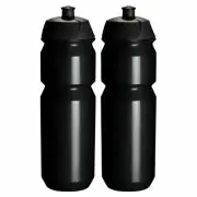 2x Tacx Bike Shiva Cycling Water Bottles Large 750ml Plain Black Bidons Road MTB