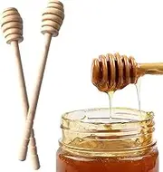 Honey Stir Bar Mixing Handle Jar Spoon Practical 1Pc Wood Dipper Honey Long S Supplies Honey Kitchen Tools