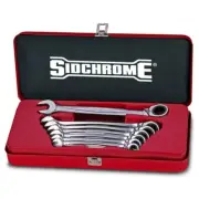 Sidchrome 7pce Imperial AF Pro Series Geared Spanners Set Open End SCMT22402N