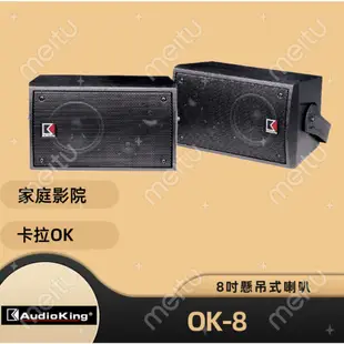 AudioKing OK-8 正公司貨 專業 家庭兩用式喇叭 KTV 卡拉OK