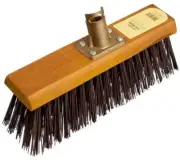 Groundsman Outdoor Builders Garden Cleaning PVC Stiff Brush Broom Head - 13"