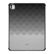 iPad Pro 13-inch (M4) iPad Impact Case Charcoal Ombre Scales Transparent