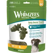 Whimzees Wellness Daily Dental Treats Medium 6 pack