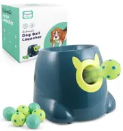 Automatic Dog Ball Launcher - Dog Ball Fetch Machine with 6 Latex Balls