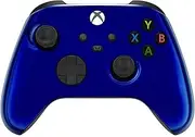 Custom Controllerzz Wireless Controller for Microsoft Xbox Series X/S & Xbox One - Custom Soft Touch Feel - Custom Xbox Series X/S Controller (X/S Blue Chrome)