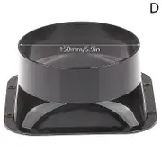 100-150mm Long Flange Duct Fan Hose Connector Air Ventilation Adapter For Kitchen Hood Ventilator Pipe Connecting Exhaust Outlet RBI Black D