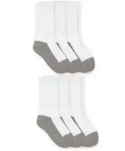 Jefferies Socks Boys Girls Seamless Sport Athletic School Ribbed Crew Socks 6 PK