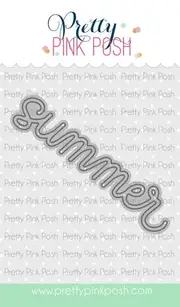 Pretty Pink Posh Summer Script Die