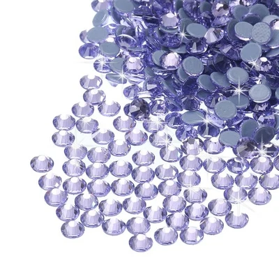 288 Pcs Hotfix Rhinestones Crystal Glass Gems(SS30 6.6mm,Bright Purple)