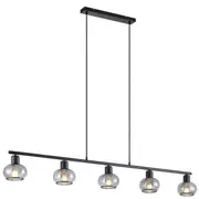Marbell Kitchen Black Bench Pendant Lights Modern Glass Smoke Ceiling Telbix Lighting
