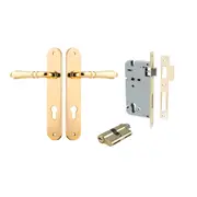 Iver Sarlat Door Lever Handle on Oval Backplate Entrance Kit Key/Key