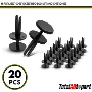 20x Lower Sill Moulding Retainer Clips for Jeep 6.35mm Push-Type with Open End (for: Jeep)