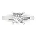 1.50CT Princess Wedding Bridal Promise Engagement Ring 14k White Gold Designer
