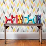 Pastel Herringbone Wallpaper Chevron Mural Removable Peel & Stick Abstract Decor